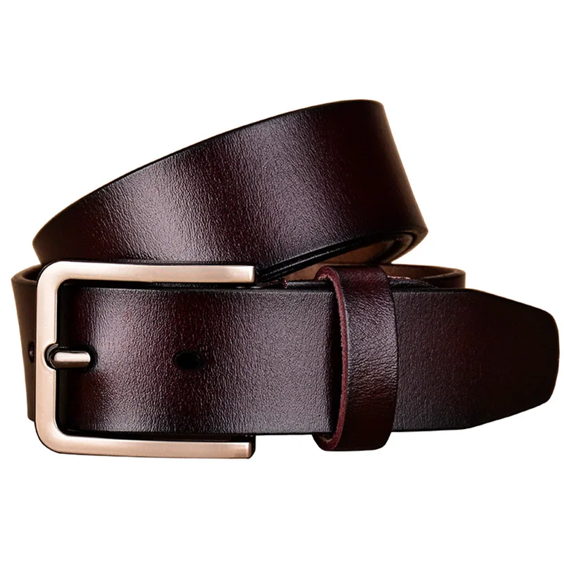 Fashion genuine leather belts for women Luxury Designer Silver Pin buckle belt female Quality cow skin waist strap Width 3.3 cm