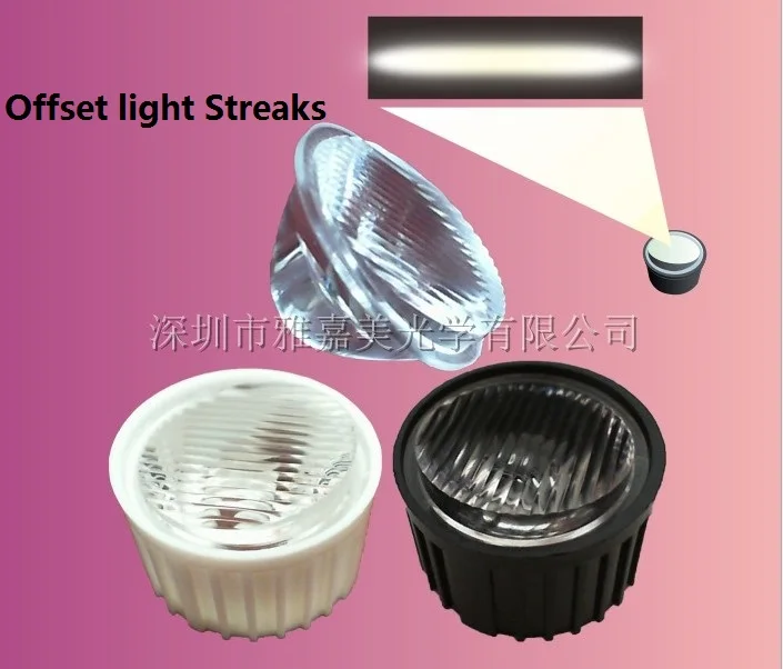 Led lens Plus bracket Diameter 21.8mm Offset light Streaks and Bead surfaces,High power LED1W 3W 5W lens