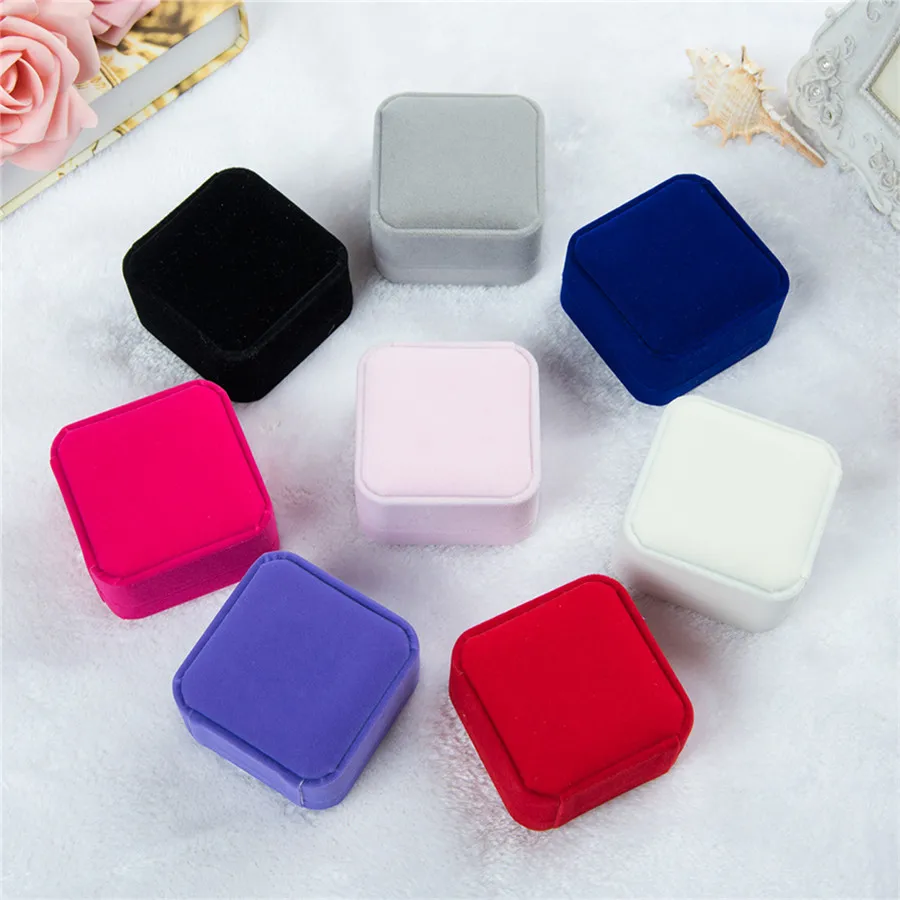 1Pcs Jewelry Package 11 Color Hot Selling High Quality  Velvet Box Necklace Bracelet Gift Box Wedding Engagement Gift