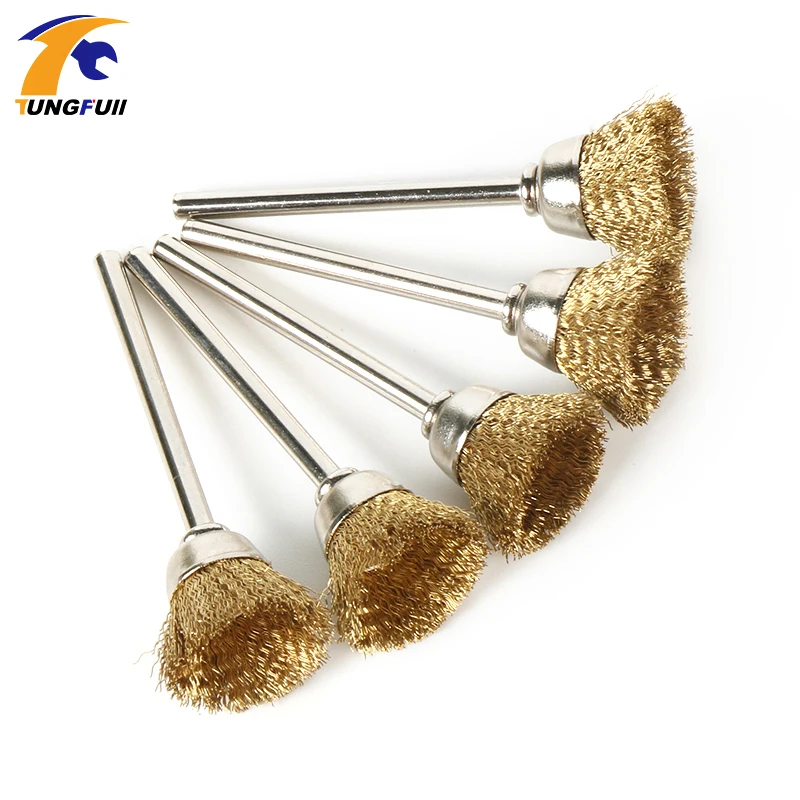 Tungfull 15pcs Brush Wire Wheel Brushes For Die Grinder Rotary Electric Tool Engraver Dremel Accessories Metalworking
