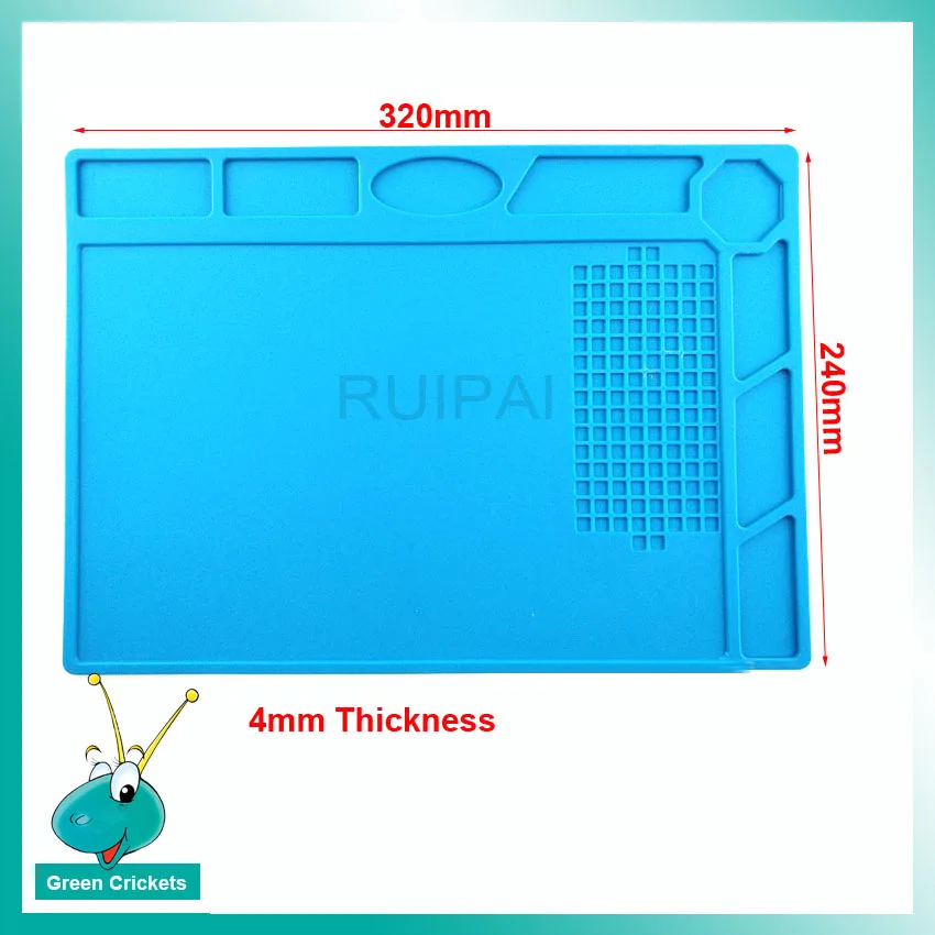 High Quality Blue Silicone Watch Repair Pad,Non-Slip Soft 32*24cm Soft Repair Mat Cushion Tools for Watchmakers