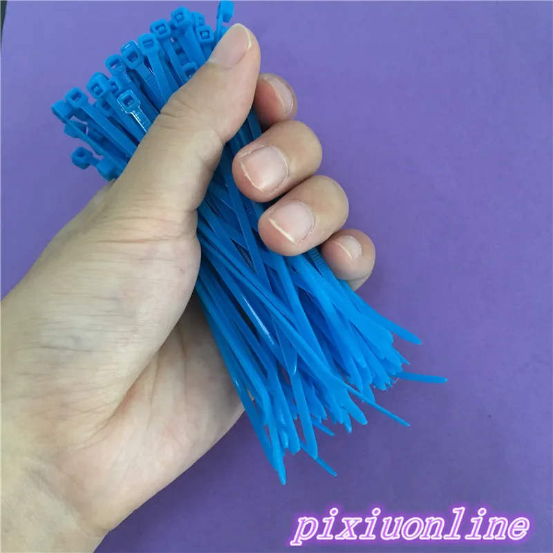 100pc DS103Y Blue Self-locking Cable Ties 3*100mm Nylon Cable Zip tie All Sorts of Color High Quality On Sale