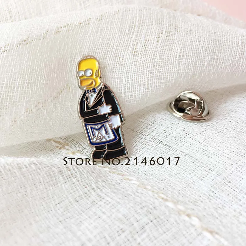 New Arrival Hot Soft Enamel Pins Badge Metal Craft Meme Gift Masonic Apron Lapel Pin Cartoon Ceremonial Suit Brooch