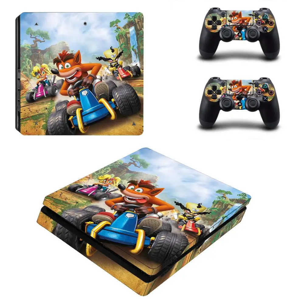 

Наклейка из винила для консоли Playstation 4 PS4 Slim и 2 контроллеров
