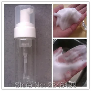 60ML 50pcs/lot Transparent PET 60ml Foam Pump Bottle, Empty Mousse Packing Bottle, Cosmetic Refillable Bottle with Pump