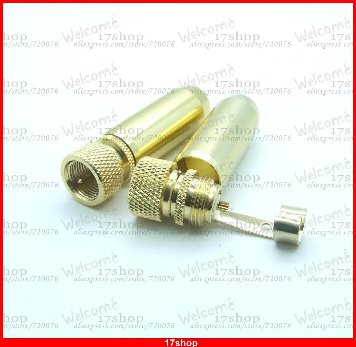 10PCS Metal Gilded High quality F Male plug for CCTV TV Video Adapter RF