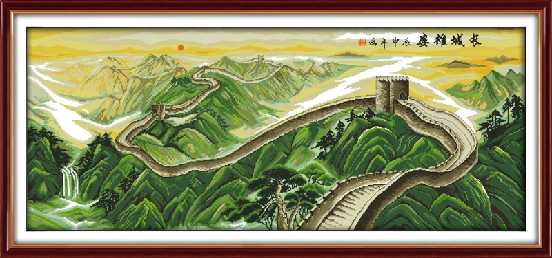 The Great Wall  cross stitch kit 18ct 14ct 11ct count printed canvas stitching embroidery DIY handmade needlework