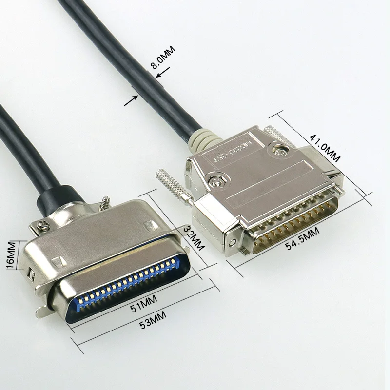 Cable de impresora paralelo DB25, Cable de cobre puro de 1m, 1,5 m, 2m, 3m, 5m, 8m, 10m, Pin a CN36 Pin, Cable de fecha DB 25 P a CN 36 P