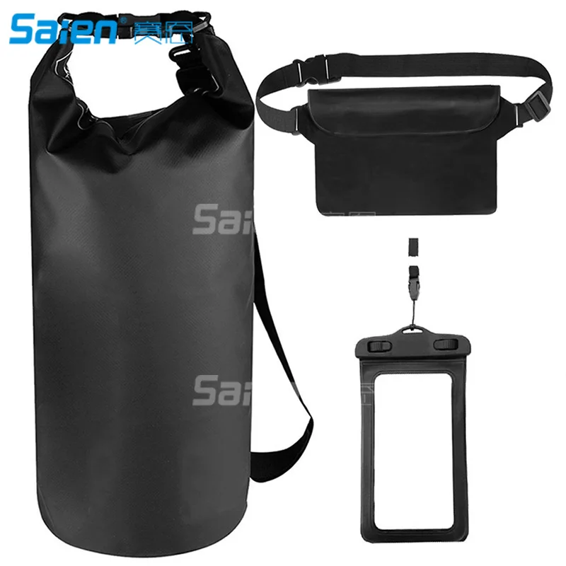 Waterproof Dry Bags - Floating Compression Stuff Sacks Gear Backpacks for Kayaking Camping - Free Bonus Phone Case and Pocket To