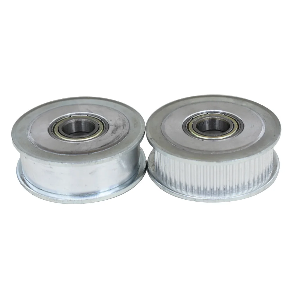 2GT 55T 60T Teeth Synchronous Wheel Idler Pulley 5/6/8/10/12/15mm Bore 7mm/11mm Width with Bearing With/No Teeth for GT2 Belt