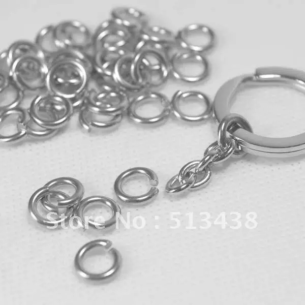 Anelli divisi dell'anello di salto dell'acciaio inossidabile di 1000 pezzi 8*1mm. Accessori dei gioielli di moda. Collana a catena fai da te