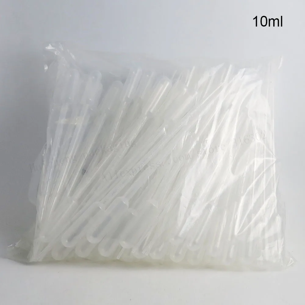 

100 x 10ml Empty Plastic Pipettes Disposable Plastic Graduated Pasteur Pipette Dropper Polyethylene available