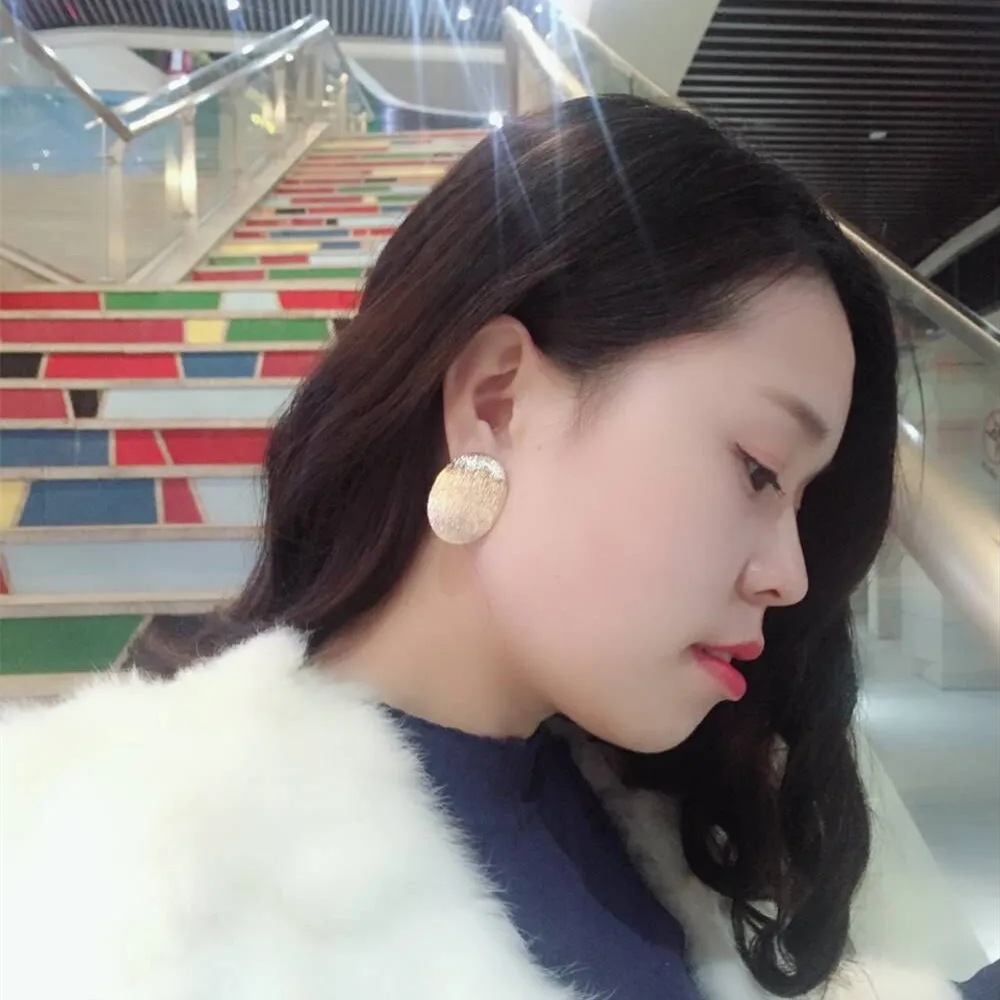 New Ear Clip Exaggerated Fashion Cute Ellipse Line Earrings Ear Clip Women Jewelry Festival Party Present