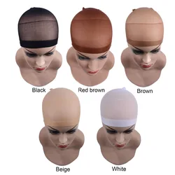 Good Quality Deluxe Wig Cap Hair Net For Weave 2 Pieces/Pack Hair Wig Hairnets Stretch Mesh Wig Cap For Making Wigs Free Size