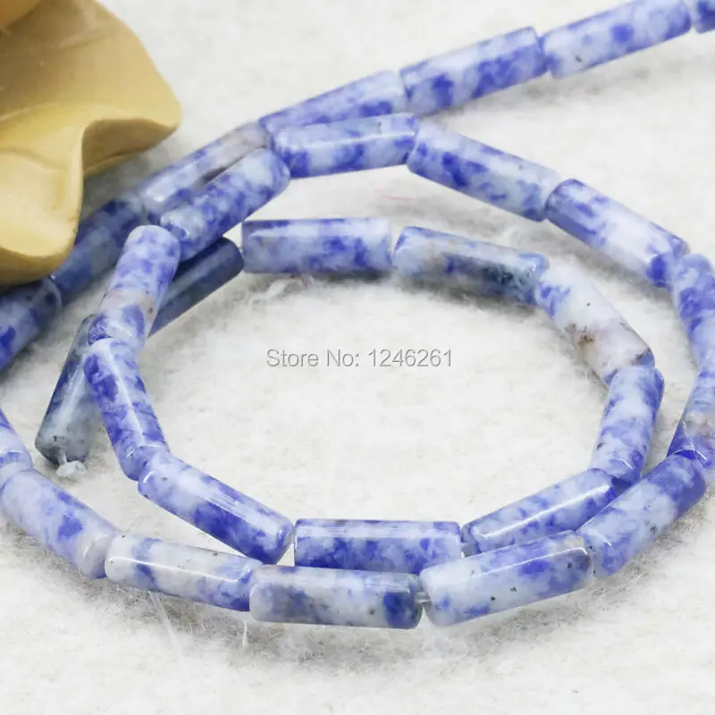 

Accessories Blue-vein Stone Sodalite Loose DIY Beads Jewelry Making Design 5X14mm 15inch For Women Girls Gifts Gems Ornaments