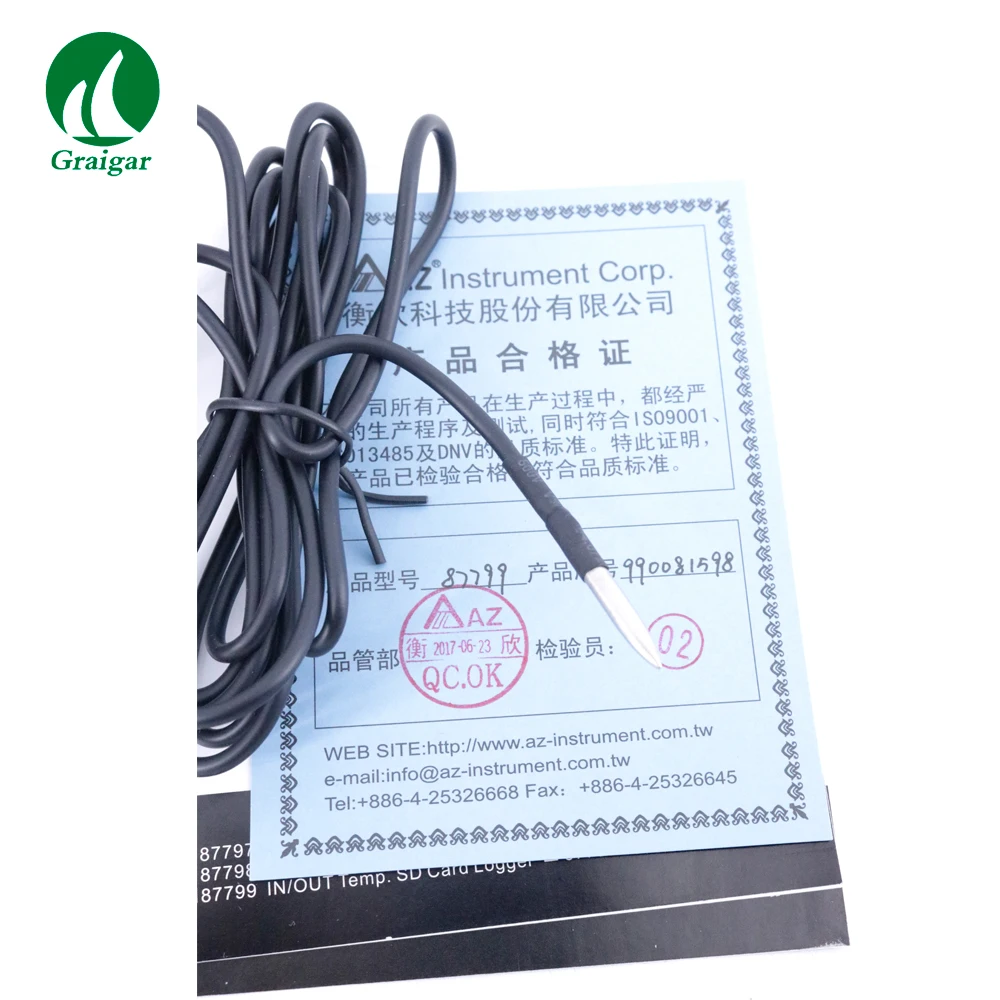 AZ87799 เครื่องบันทึกอุณหภูมิความชื้นแสดงอุณหภูมิและความชื้นพร้อมกัน