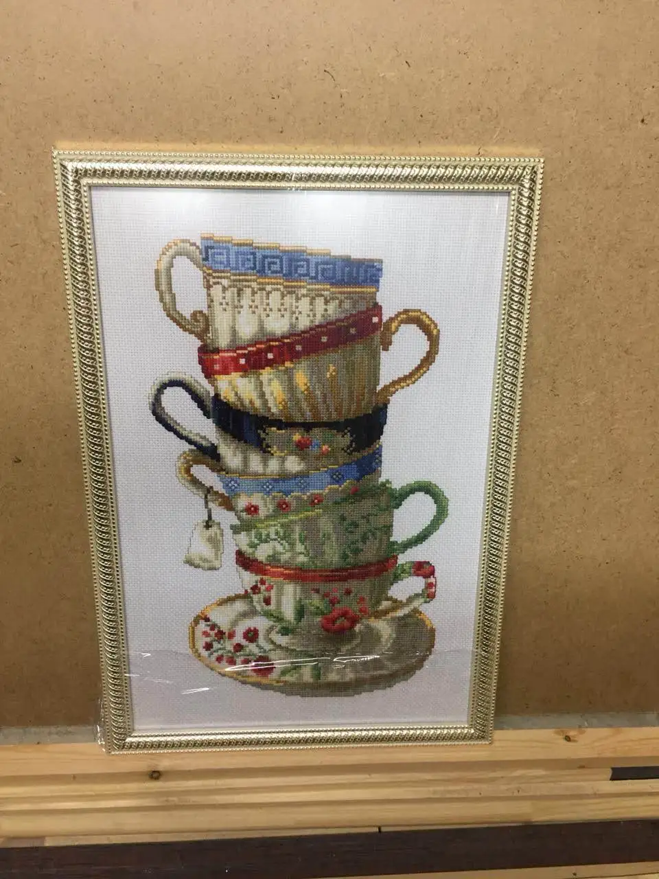 Elegant coffee cup cross stitch kit counted white 18ct 14ct count cotton silk embroidery DIY handmade needlework craft