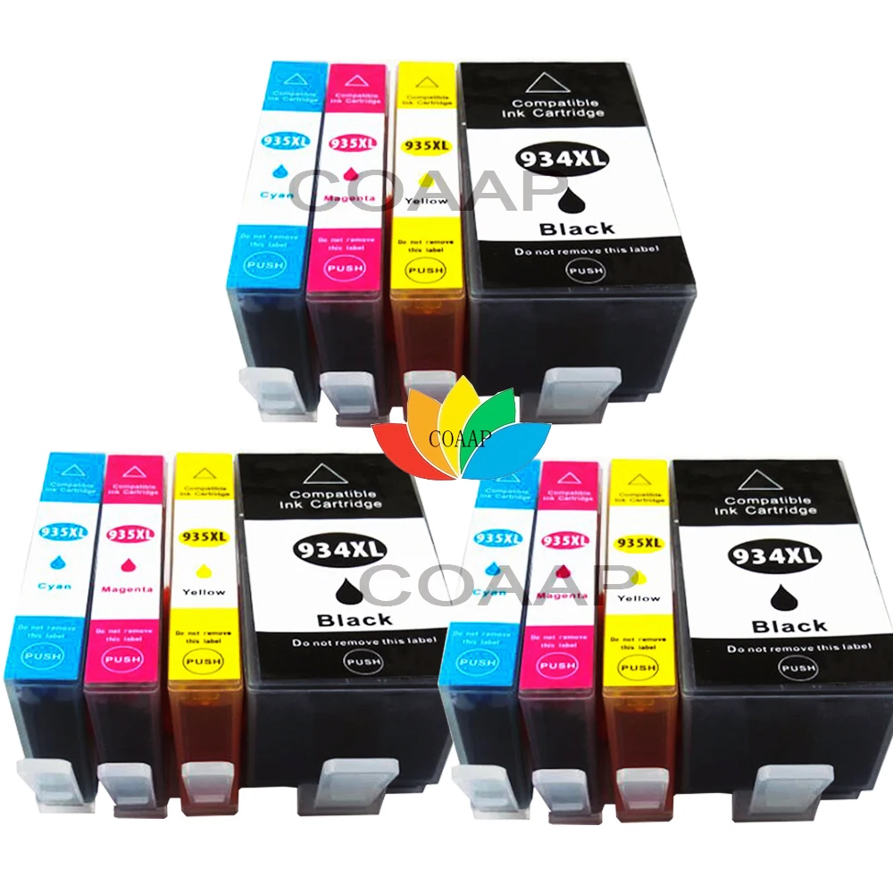 

12 pcs Compatible Ink cartridge for hp 934 935 hp934 hp935 XL for Officejet pro 6230 6830 6835 6812 6815 6820 printer