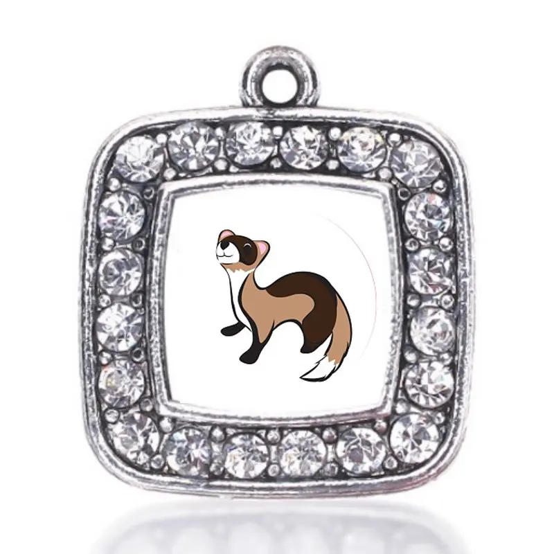 NEW FSHION ANIMALS FERRET CHARM  antique silver plated jewelry accessory