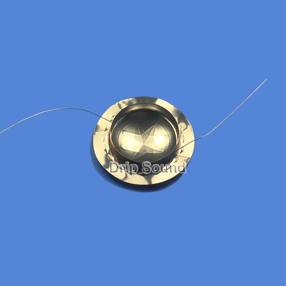 2pcs 25.5mm Tweeter Voice Coil Horn Speaker Treble Titanium Aluminum Film Diaphragm Drive Head Repair Parts #Silvery2