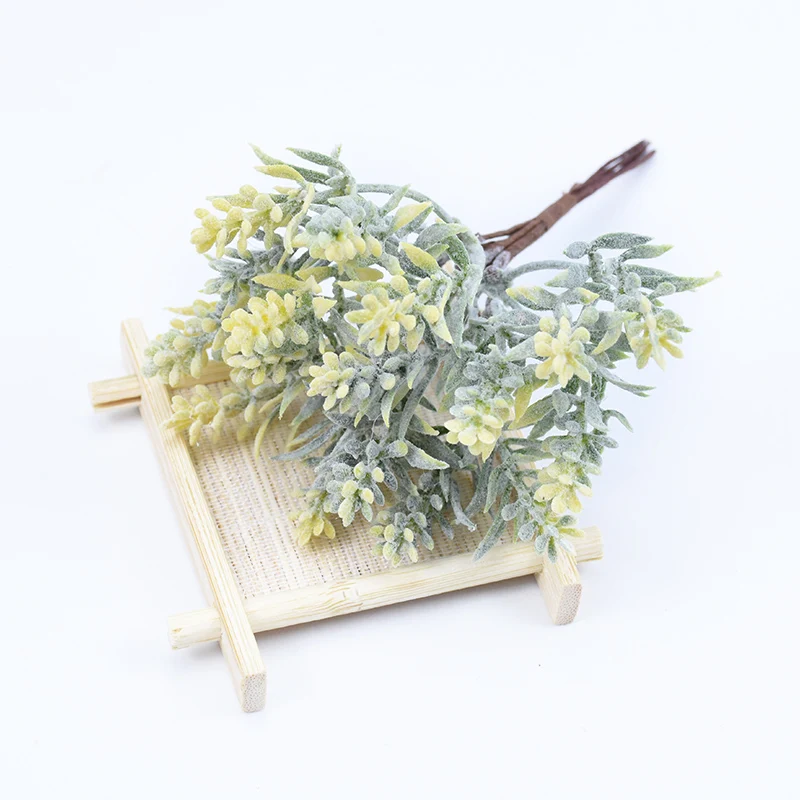 Artificial Plants Tree Plastic Grass Christmas Scrapbook Flowers Room Home Decor Wedding Party Fake Plants Diy Gifts Box Wreath