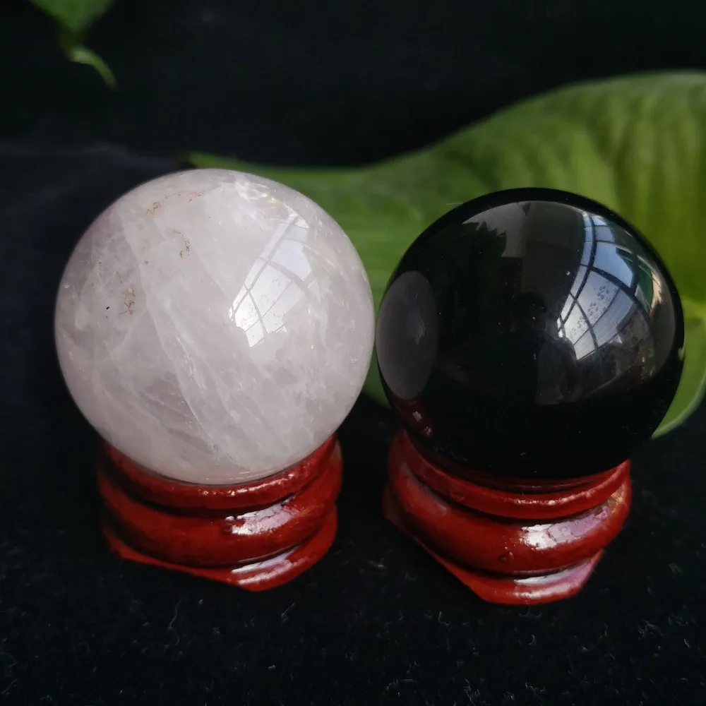 Natural quartz crystal stone rose Obsidian balls Crystal Quartz Sphere Ball Specimen for healing heath body