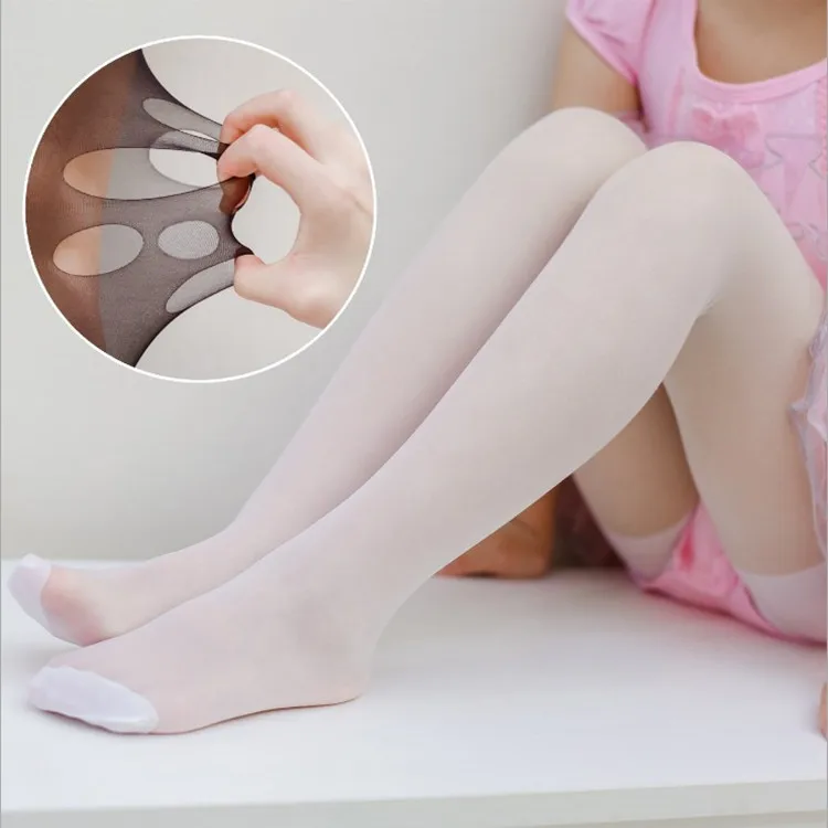 Autumn Summer Girls Kid White Thin Pantyhose Stockings Dance Ballet Tights Children Anti-hook Breathable Soft Tights