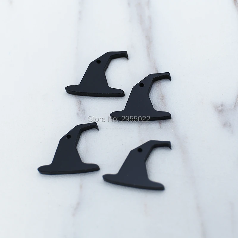 Laser cut acrylic black witches hat ear rings,Keychain Blanks,Laser Cut key chains