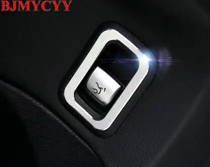 BJMYCYY Car Accessories Rear Trunk Switch Control Button Decoration Frame Sticker for Benz C Class C180L C200L C260L C300L