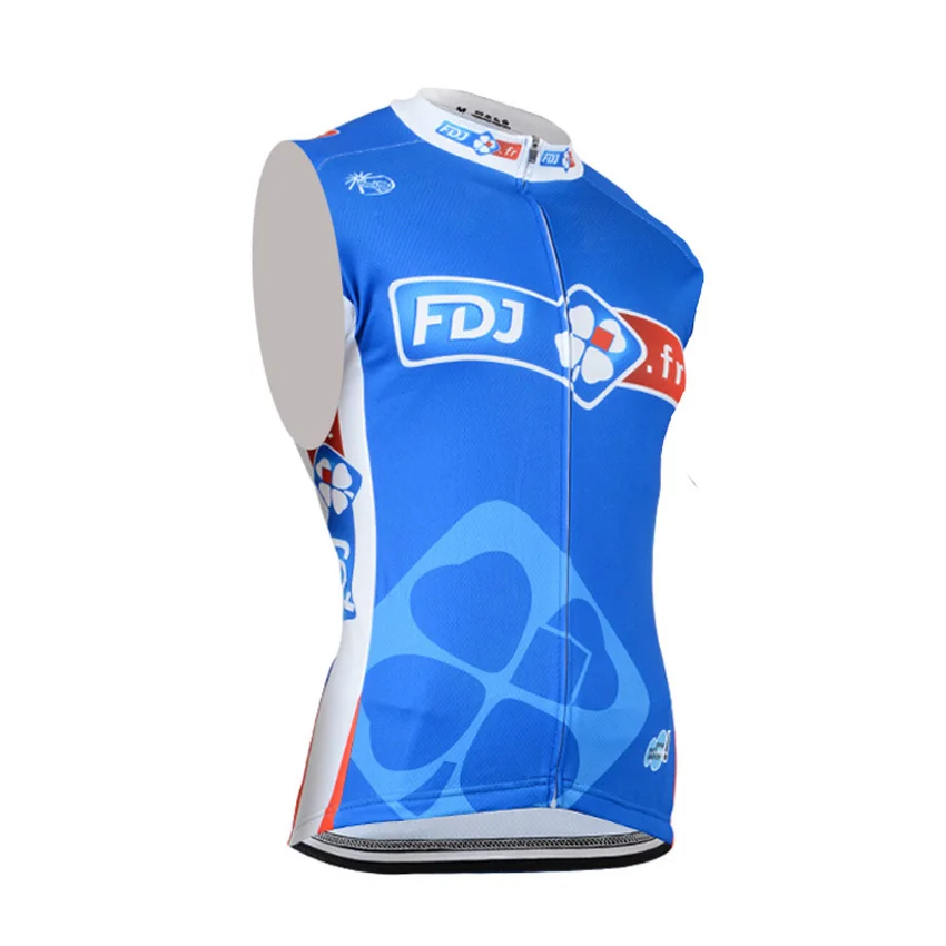 

2014 FDJ TEAM 3 COLORS Summer Sleeveless Cycling Vest Mtb Clothing Bicycle Maillot Ciclismo Bike Clothes