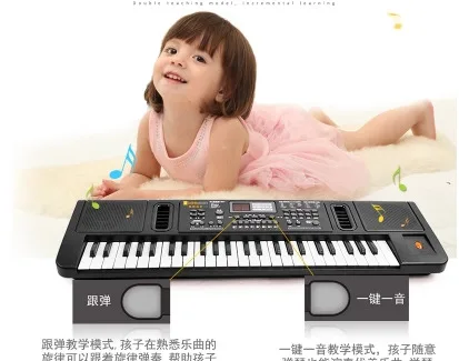 Keyboard Child Beginner 49 Type Door Multifunction Baby Piano Early Learning Puzzle Music Toys 1-3-6 Years