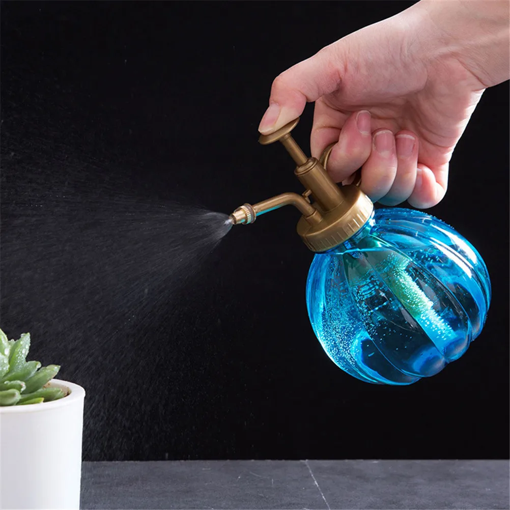 350ml Retro pumpkin shape Glass Watering Pot Plant Flower Hairdressing Spray Bottle Garden hand pressure Sprayer