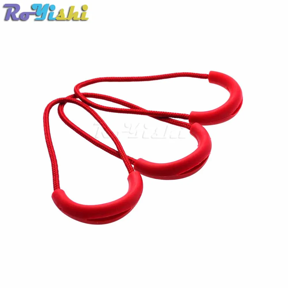 U Shape Cord Zipper Pulls Strap Lariat For Apparel Accessories Color Red