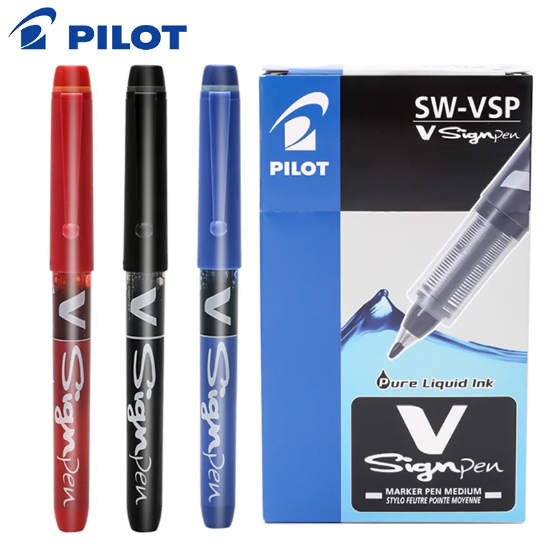 6Pcs/lot Roshes Run Papelaria School Caneta Gel Lynx Authentic Pilot Tupper Sw-vsp Large Capacity V-sign Pen Signature Sketches