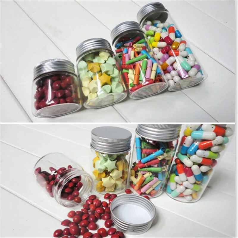 47*120*34mm 150ml Glass Bottles Aluminium Cap Empty Transparent Clear Liquid Gift Candy Container Wishing Bottles Jars 12pcs/lot