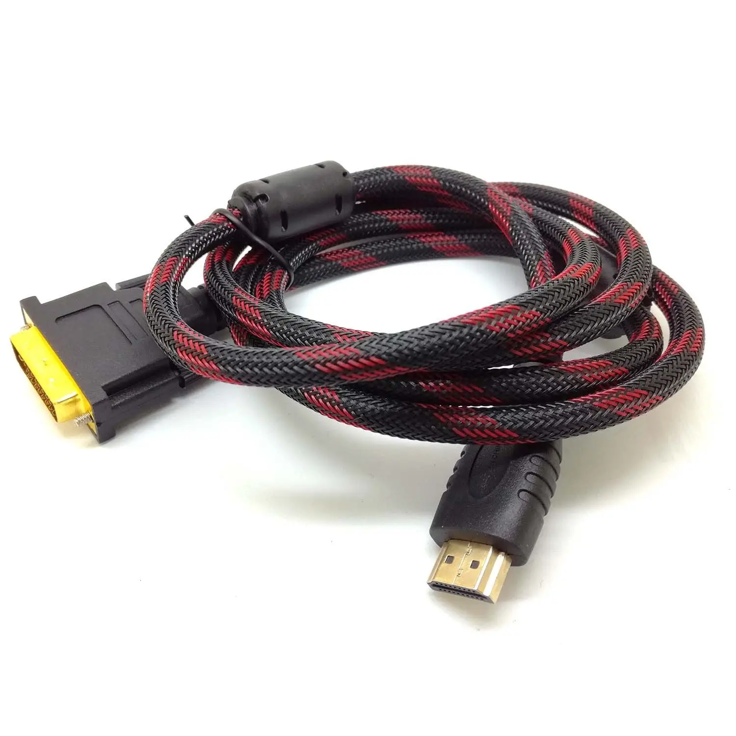 5FT 24+1 DVI-D Male To HDMI Male Cable For HDTV TV HD 1080P PC Laptop