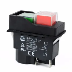 KJD17 Garden Tools Electromagnetic Starter Push Button Switches Machine Tool Equipment IP55 Waterproof Safety Switch 16A AC250V