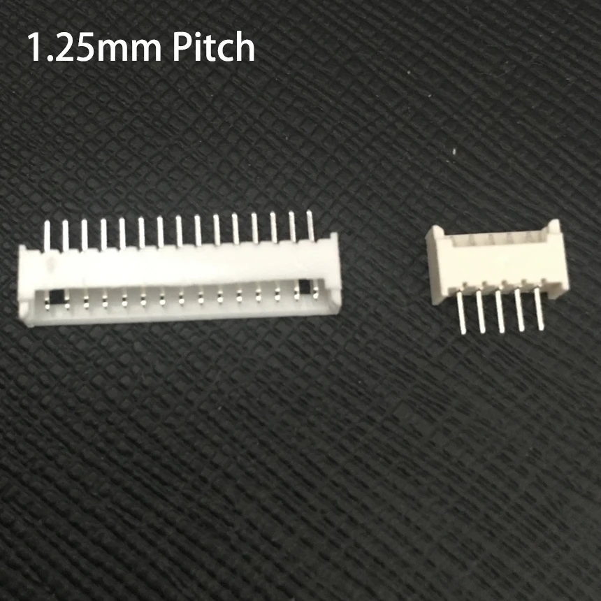 1.25mm Pitch Spacing 2P 3P 4P 5P 6P 7P 8P 9P Plastic Straight Pin PCB Box A Female Socket Layout Header Bar Connector