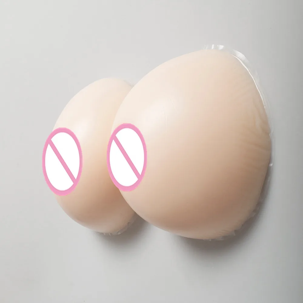 Crossdresser Breast 1200g/pair Realistic Silicone Breast Forms Transgender CD Boobs Enhancer Cup DD