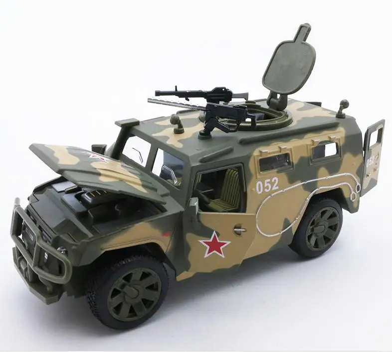 1:32 scale alloy pull back SUV model,tiger military armored vehicles,4 open doors,metal diecasts,sound light toy,Free Shipping