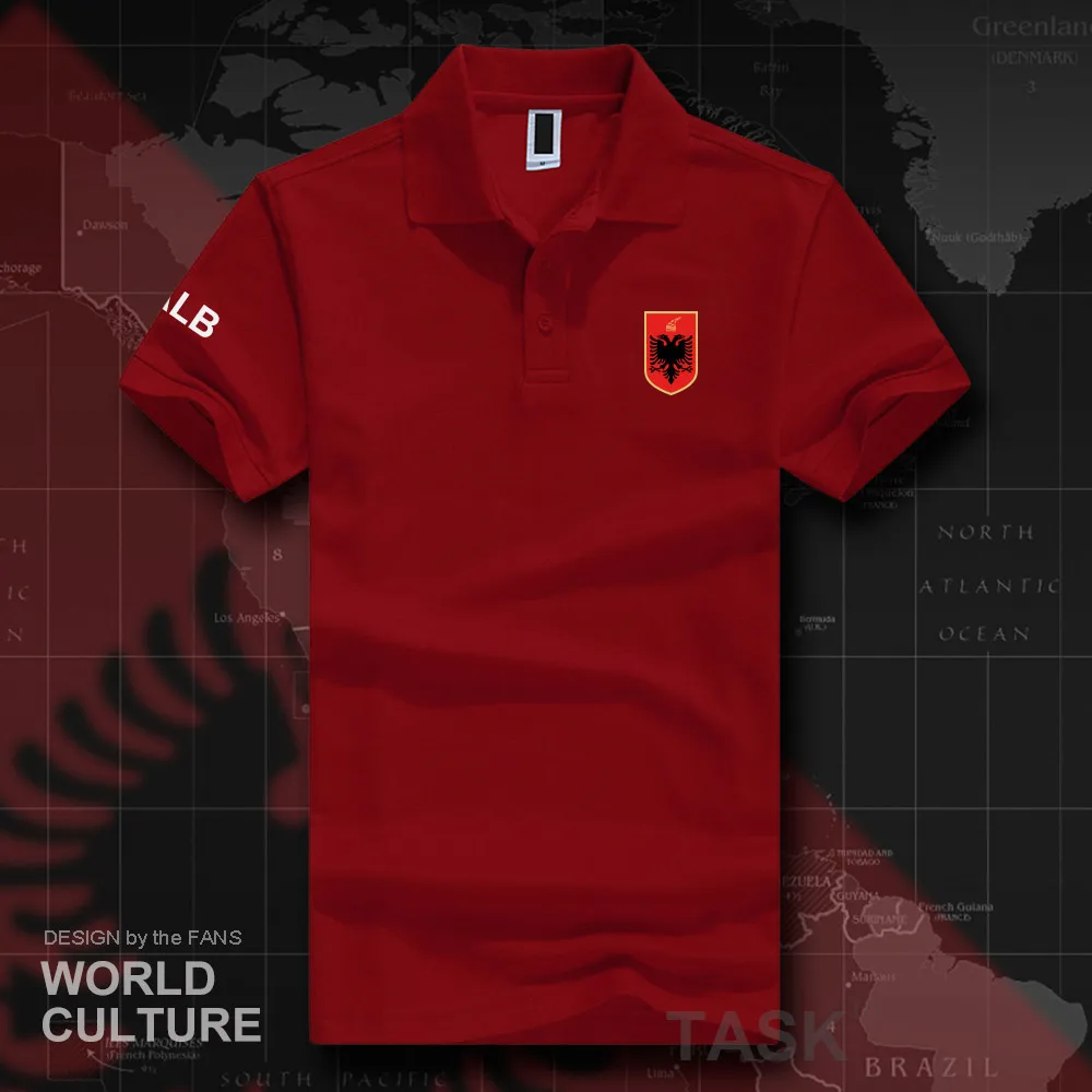 Republic of Albania ALB Albanian polo shirts men short sleeve brands printed for country 2018 cotton nation team flag casual 20