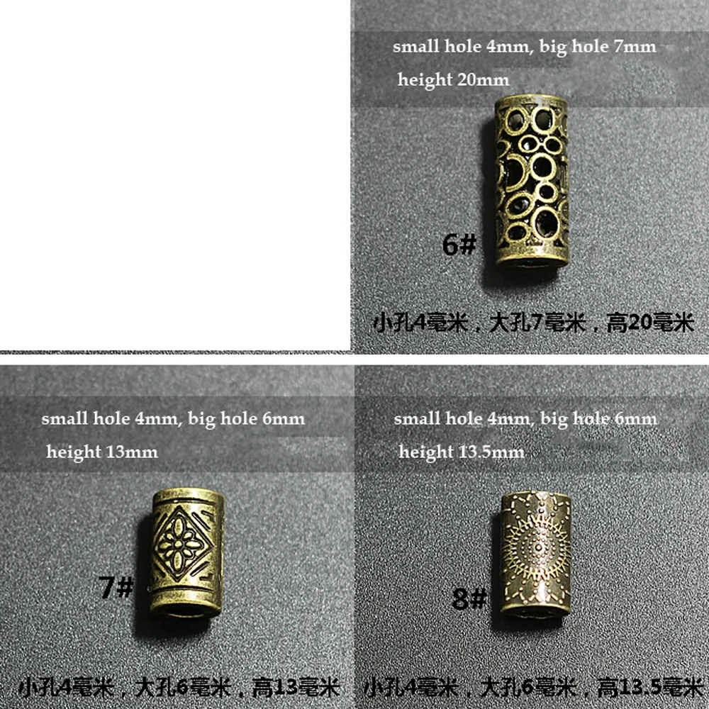 vintage bronze color multi designed pattern metal cord end rope stopper 100pcs/lot