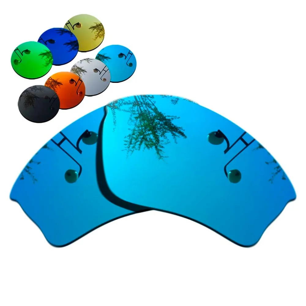 

100% Precisely Cut Polarized Replacement Lenses for Half Jacket XLJ Sunglasses Blue Mirrored Coating Color- Choices