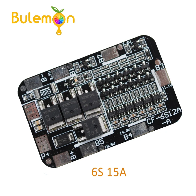 Smart Electronics 6S 15A 25.2V PCB BMS Protection Board for 6 Pack 18650 Li-ion Lithium Battery Cell Module DIY Kit