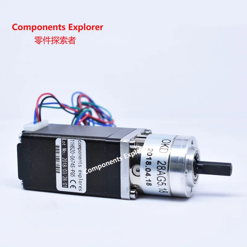 5.18:1 Nema11 Planet Gearbox Stepper Motor length 28mm Nema 11 Geared Stepper Motor