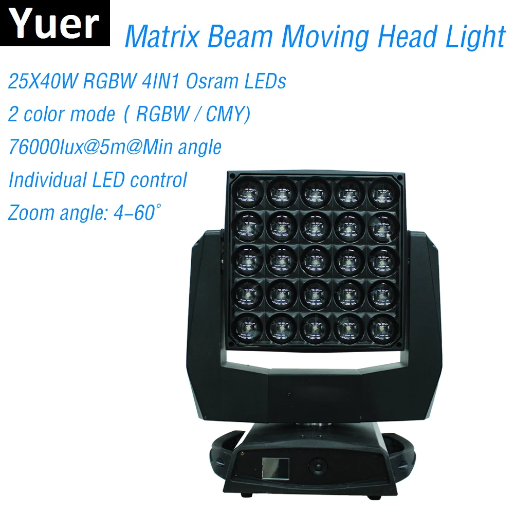 

Dj Equipment 25X40W Disco Lamp RGBW 4IN1 LED Matrix Beam Moving Head Light DMX Controller For Wedding Stage Decoration Christmas