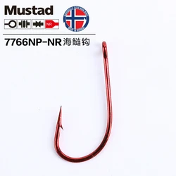 Authentic Mustad Hooks 7766 Tarpon Blood Hook Barbed Anzol Hook Ocean Rock Fishing Sea Beach Fishing Hooks Pesca Fishing Tackle
