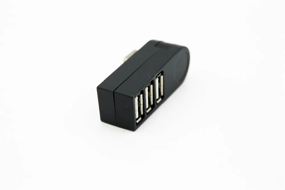 Mini 3 PORT USB 2.0 Rotate HUB Adapter For PC Desktop Laptop Notebook Expansion Free shipping