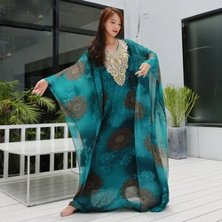 Women Dance Wear Belly Dance Clothes Kaftan Dress Chiffon Traditional Khaleeji Thobe Dresses Tie-dyed Pattern