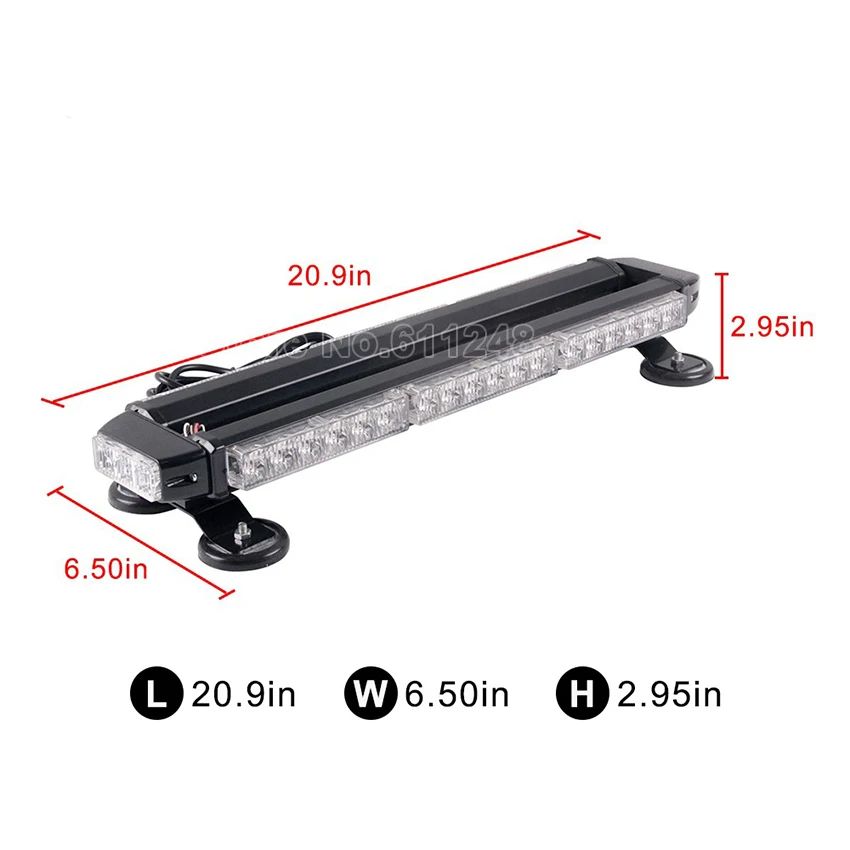 Double Side 20'' Car Led Offroad Lights Bar Emergency Security Warning Fireman Tractor Agricultural AVT Flash Strobe Lights Bar